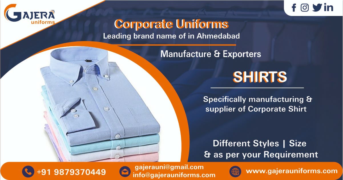 Corporate Shirts Manufacturer & Suppliers in Ahmedabad