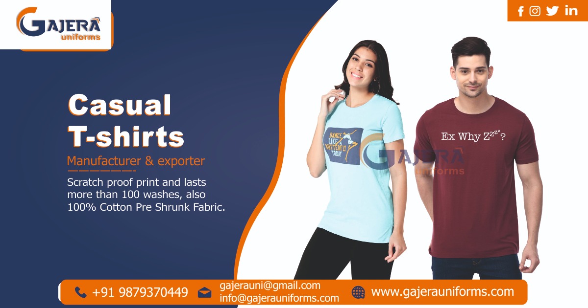 Casual T-Shirts Manufacturer in Ahmedabad